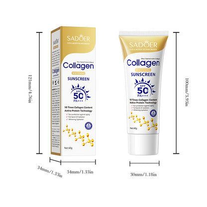 SADOER Collagen Anti-Aging Whitening Sunscreen Cream 40g