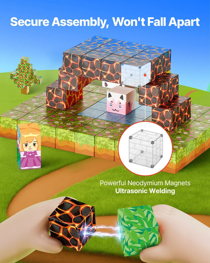 Magnetic Blocks 150 PCS Forest Castle Set STEM Montessori Sensory Toys