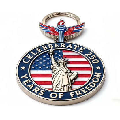 2026 Usa 250th Anniversary Commemorative Keychain Pendant Eagle American Flag Pattern Key Buckle Gift
