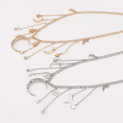 Moon & Star Charm Necklace