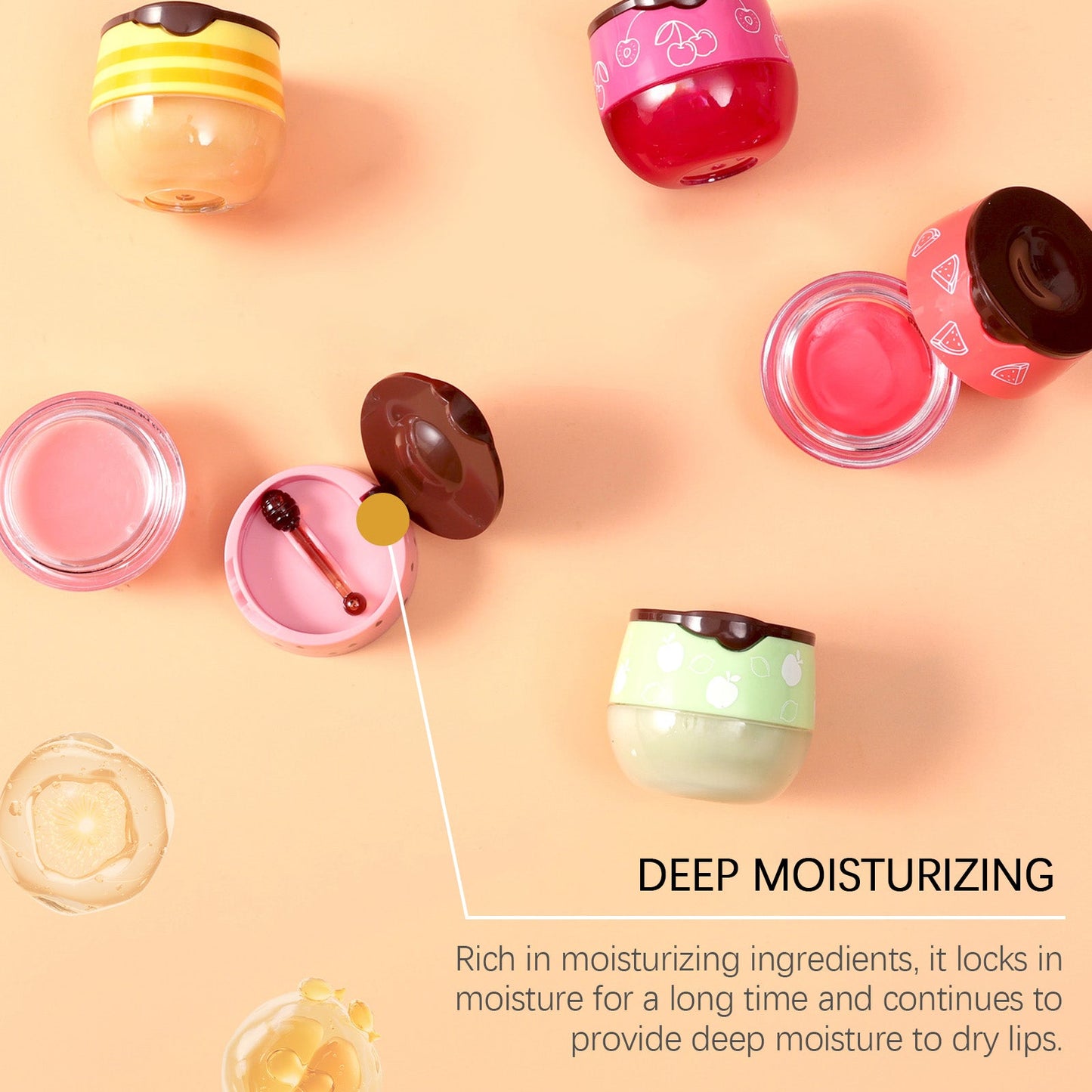 Hoygi Strawberry Lip Mask, Lighten Lip Lines And Gently Moisturize Lips, Remove Dead Skin And Moisturize Lips