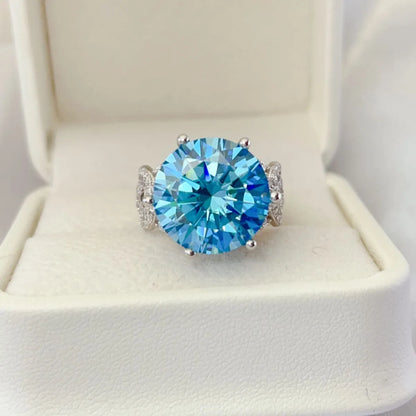 10 Carat Moissanite 925 Sterling Silver Ring