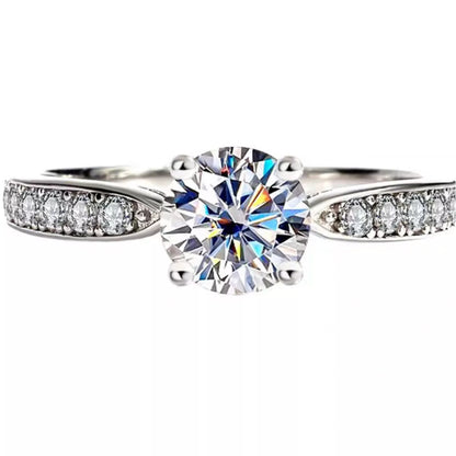 1 Carat 925 Sterling Silver Moissanite Ring