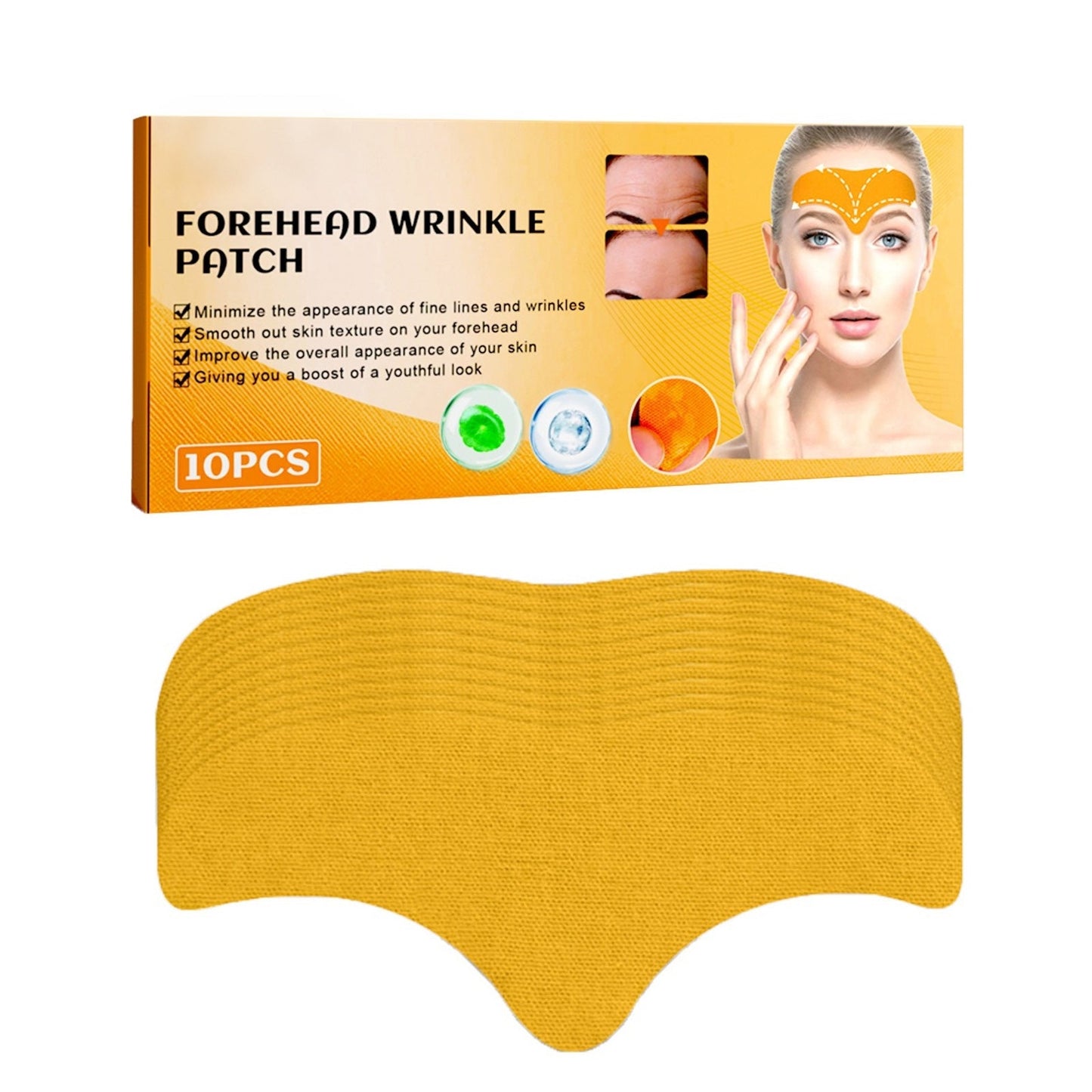 Forehead Wrinkle Patch,Anti-Wrinkle Forehead Patches With Collagen & Centella Asiatica For Frown Lines, Wrinkles, Fine Lines