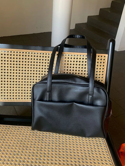 Classic Style Faux Leather Tote Bag