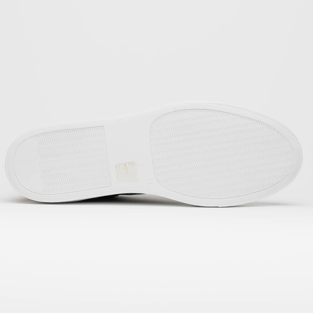 65-229-NVY Diaz Rubberized Calfskin Sneaker Navy