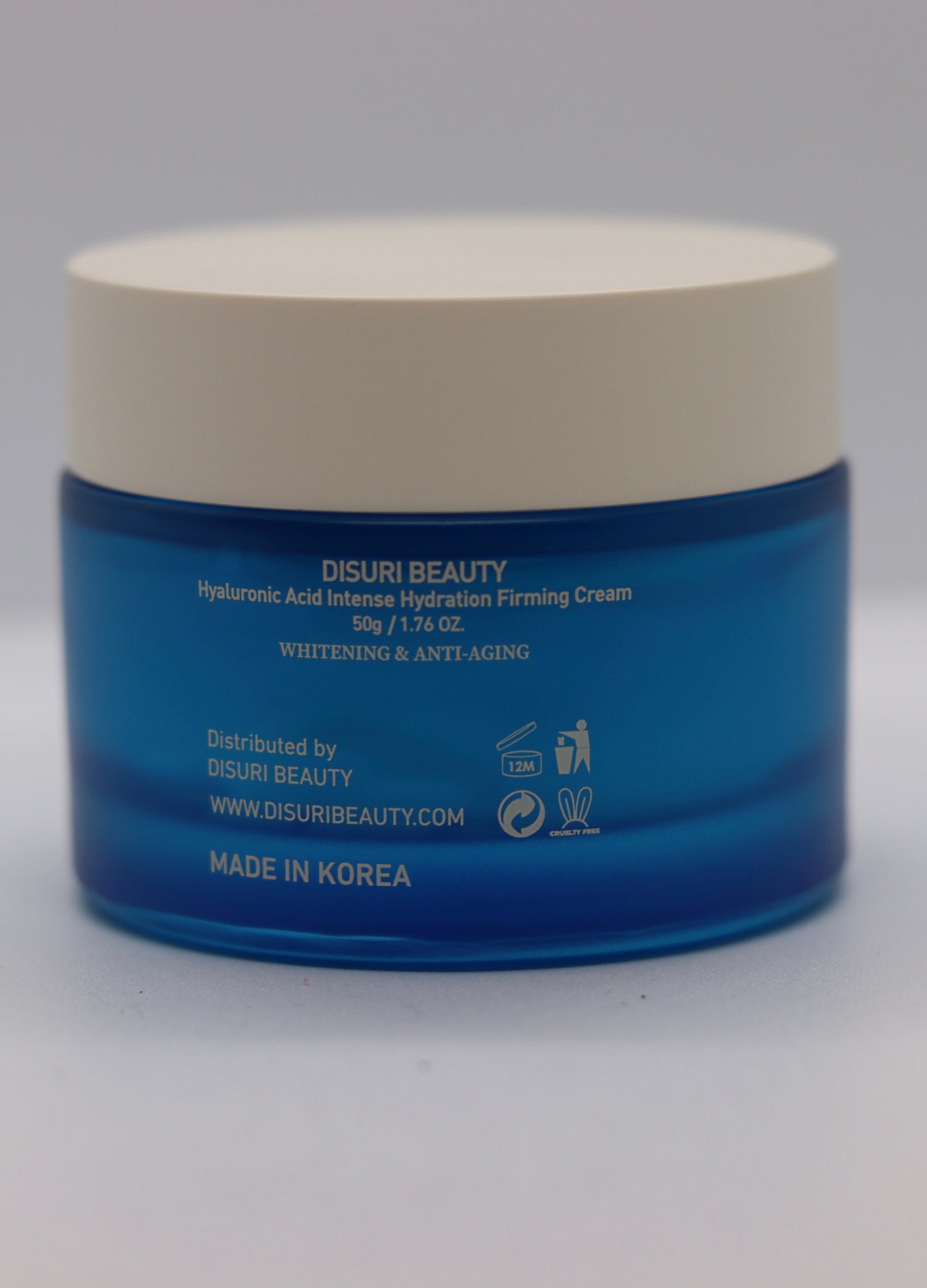 DISURI Beauty Hyaluronic Acid Intense Hydration Firming Cream – Anti-Aging, 1.76 oz