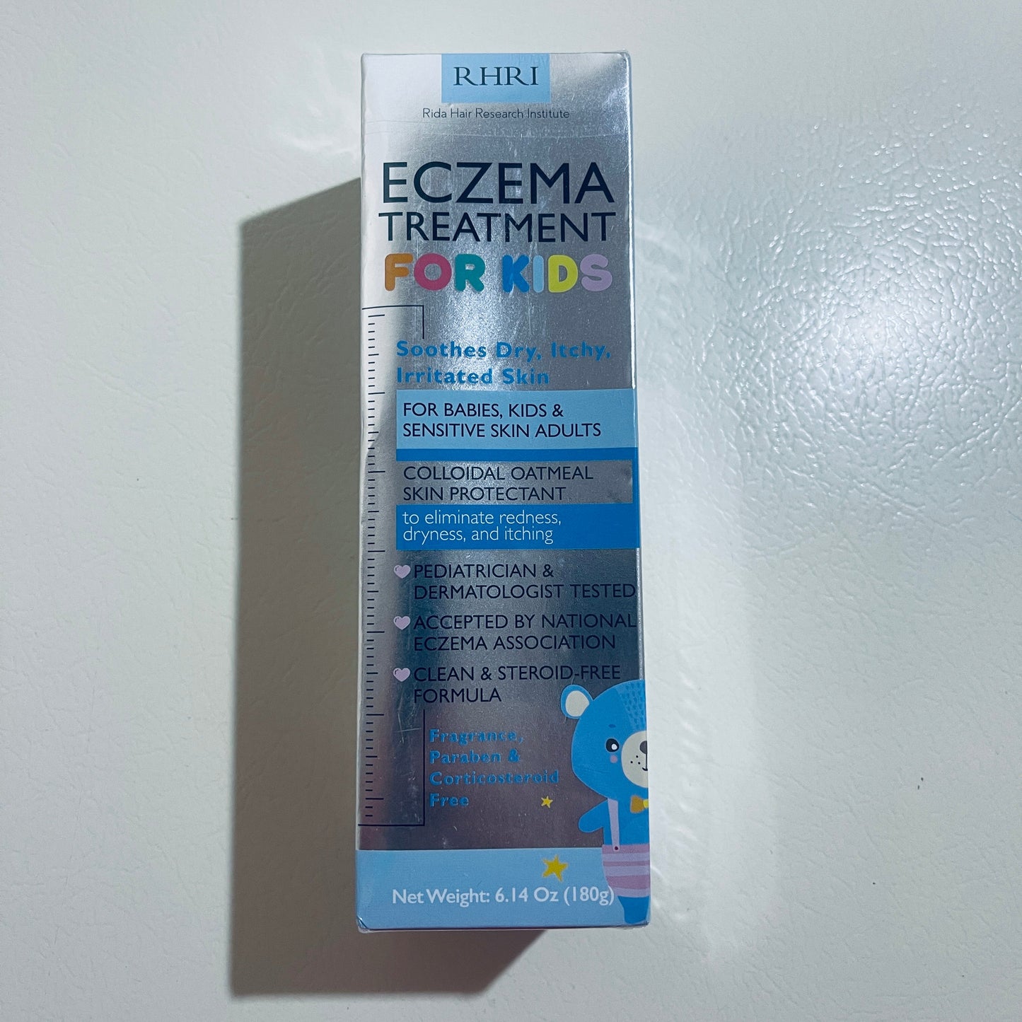 RHRI Eczema Treatment for Kids, Colloidal Oatmeal 1% Skin Protectant Cream, 6.14 oz, EXP 12/2028
