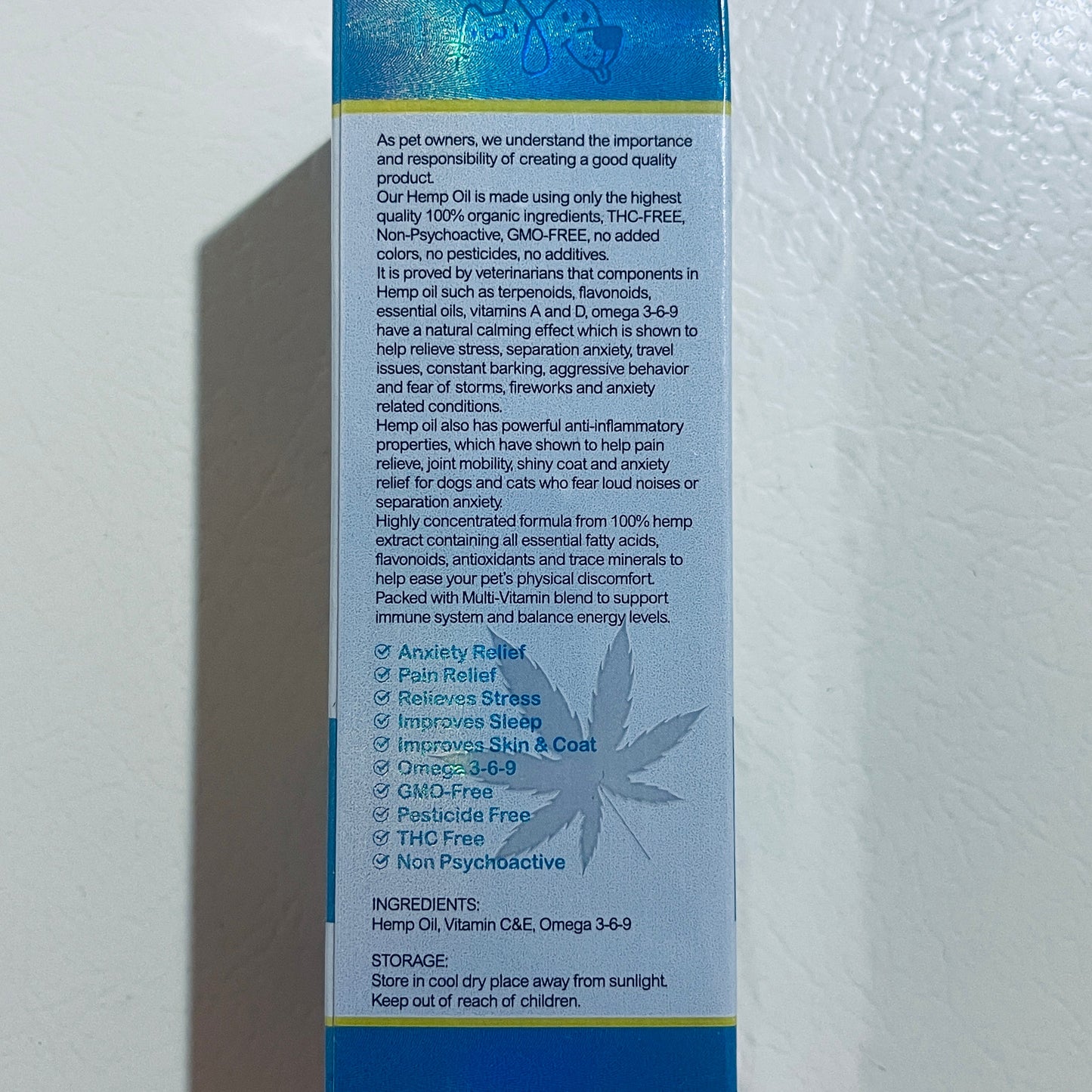 oimmal Premium Organic Hemp Oil for Dogs and Cats, 2 fl oz, EXP 01/2029