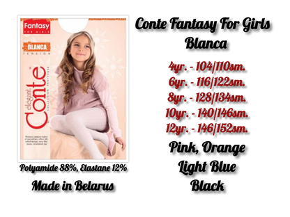 Conte Blanca 60 Den - Fantasy Opaque Tights For Girls - 4yr. 6yr. 8yr. 12yr. (8С-100СП)