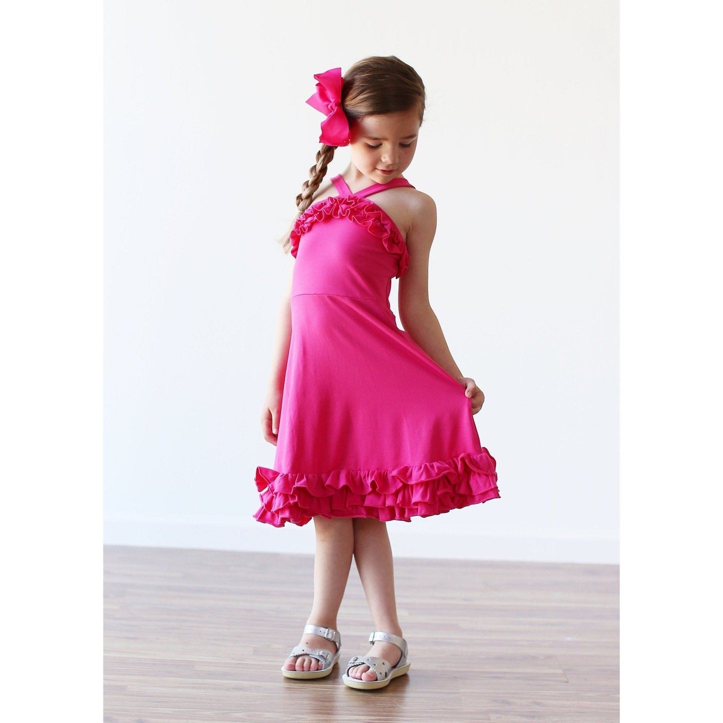 Willa Dress - bright pink