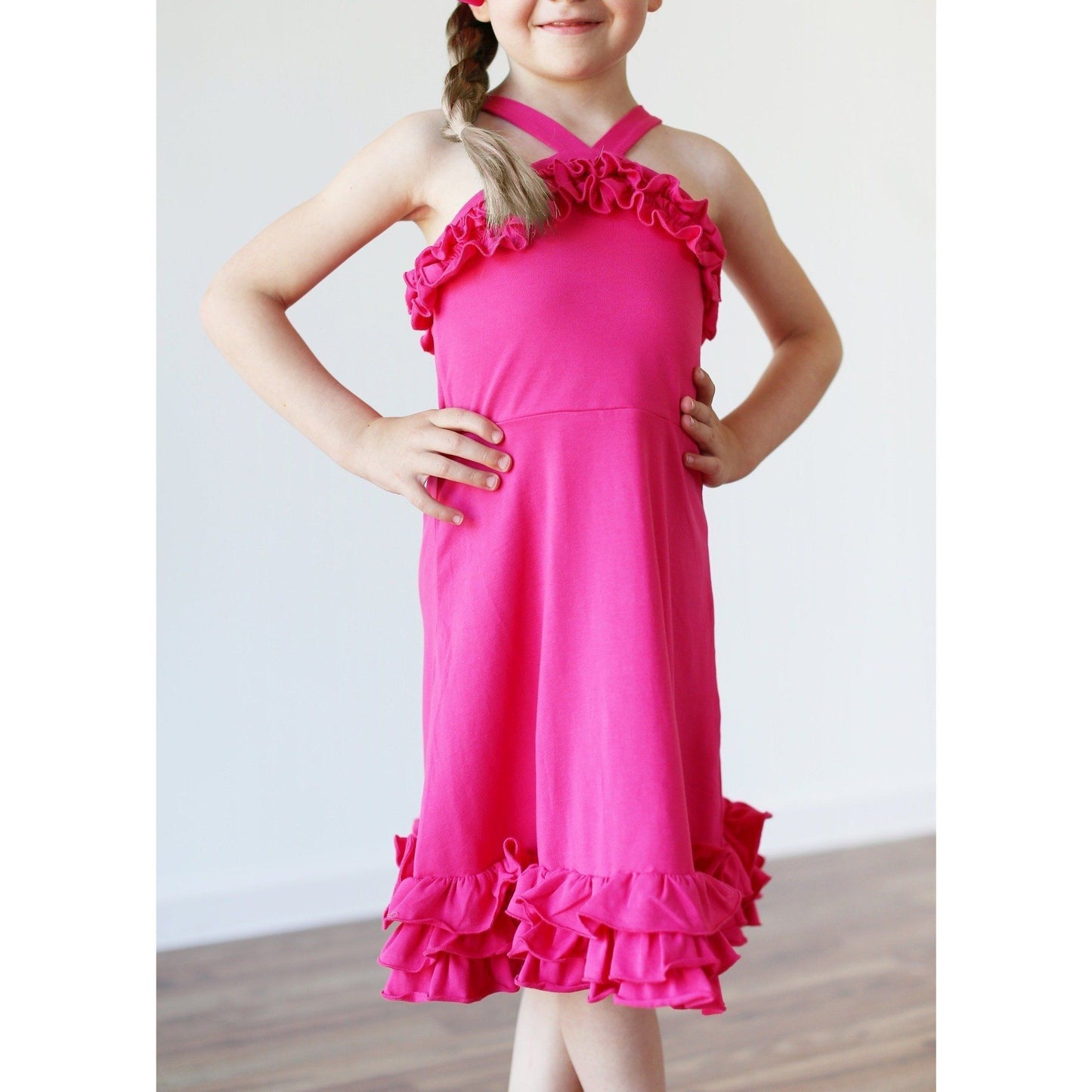 Willa Dress - bright pink