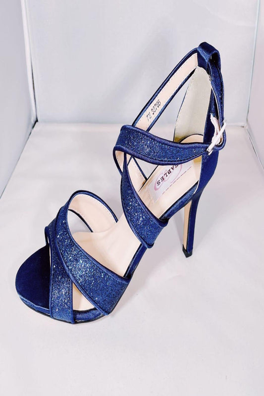 Navy Strappy Heel