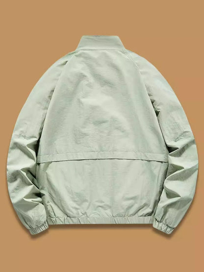Men's Plus Size Zip Up Long Sleeve Jacket
