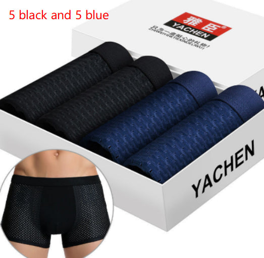 Silky mesh boxer briefs