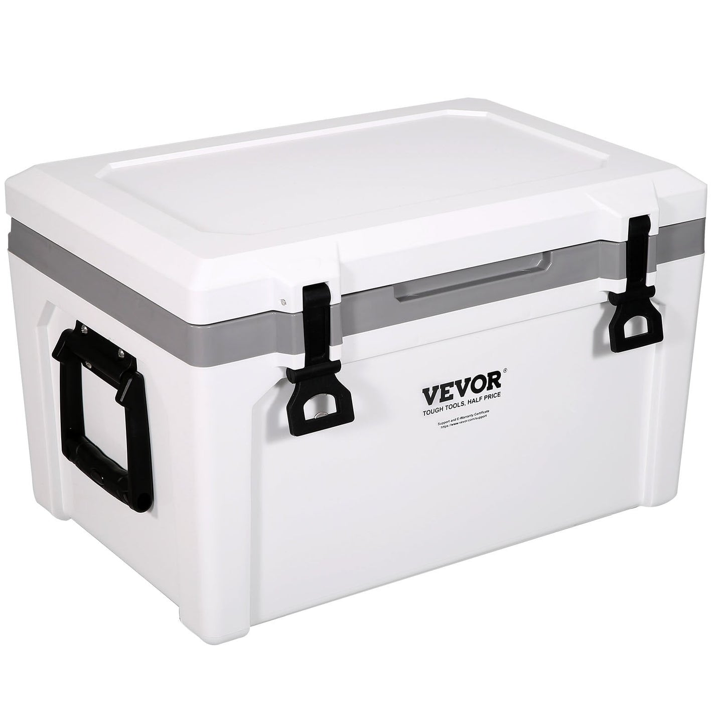 Insulated Portable Cooler, 52 Qt, Holds 50 Cans, Ice Retention Hard Cooler With Heavy Duty Handle, Ice Chest Lunch Box For Camping, Beach, Picnic, Travel, Outdoor, Keeps Cool For Up To 6 Days