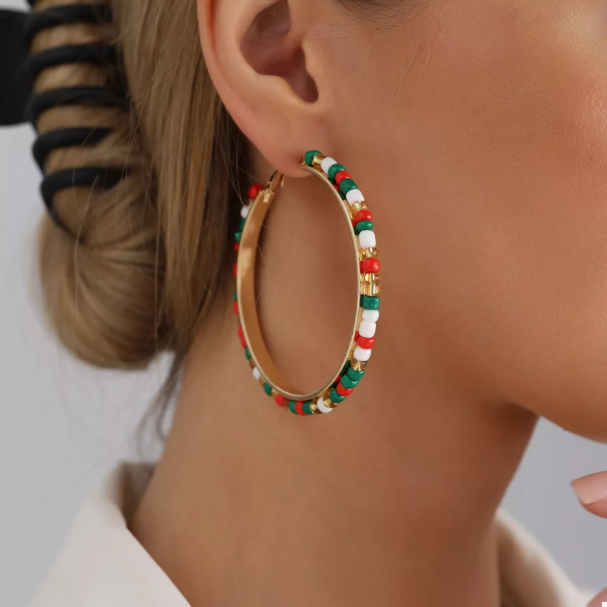 18K Gold-Plated Hoop Earrings