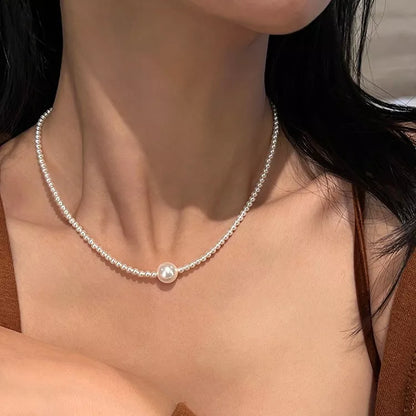 Pearl Bead Choker Necklace