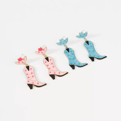 Cowboy Boot Dangle Earrings