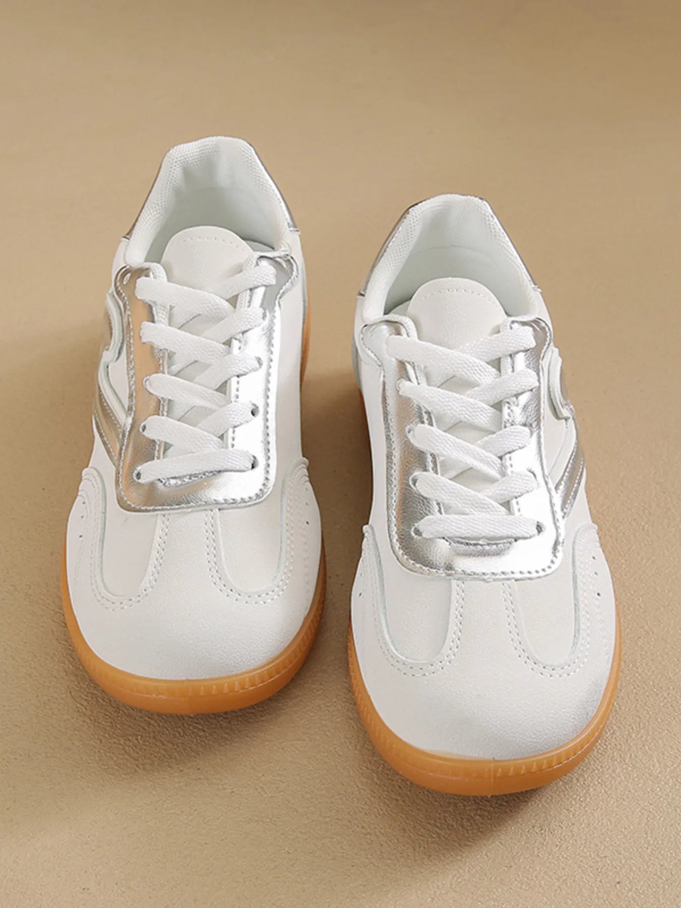 Round Toe Lace Up Sneakers