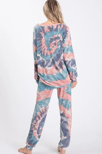 BiBi Tie Dye French Terry Casual Pants
