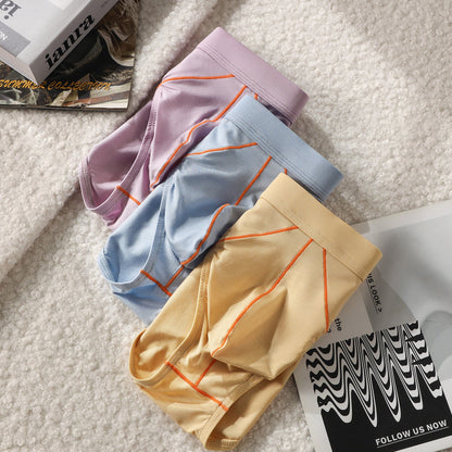 Mens Sexy Low-rise Solid-color Briefs