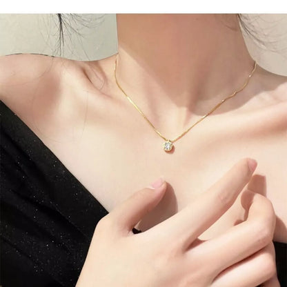 925 Sterling Silver Zircon Pendant Necklace