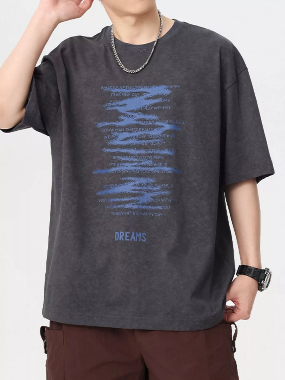 Men's Plus Size Vintage Washed Graphic Oversized T-Shirt