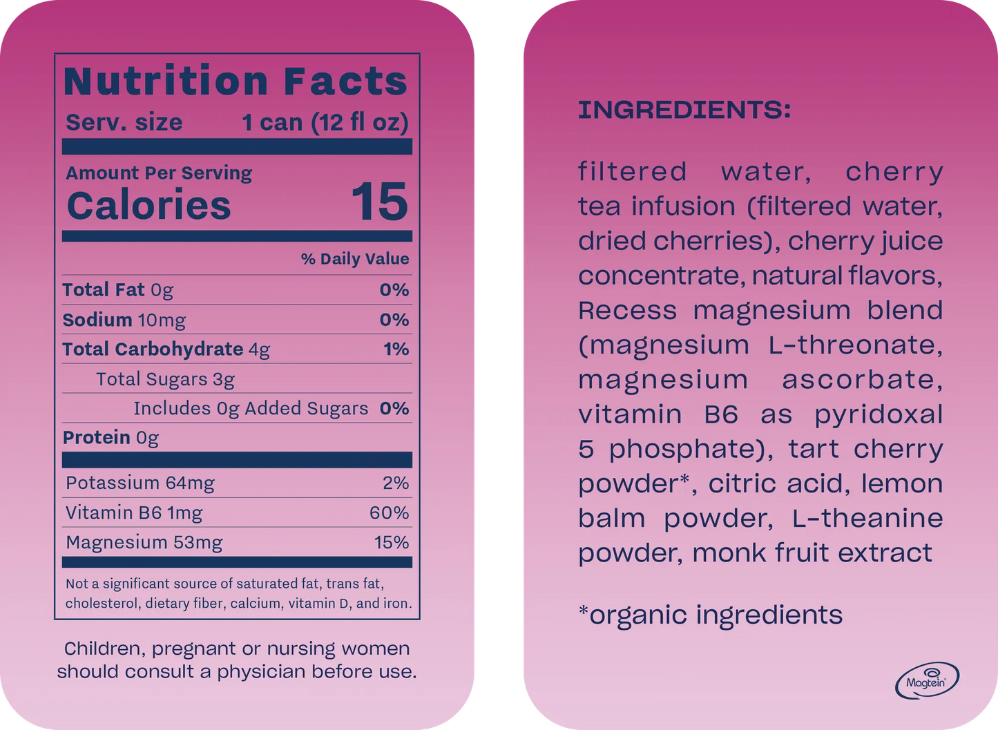 Recess - Sparkling Water Black Cherry Magnsm - Case Of 12-12 fl oz