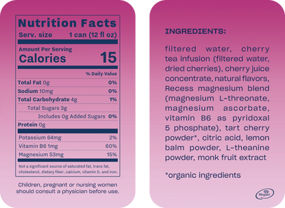Recess - Sparkling Water Black Cherry Magnsm - Case Of 12-12 fl oz