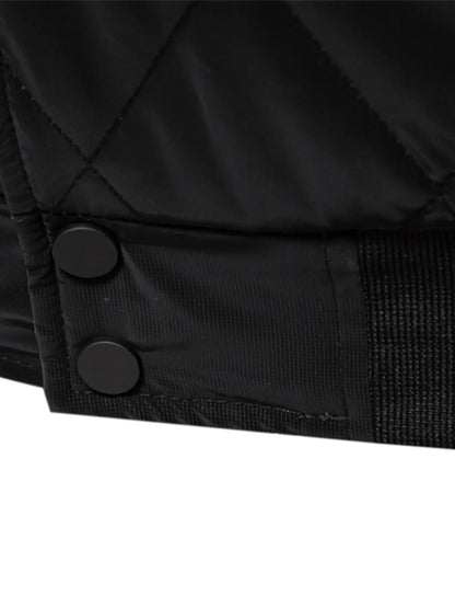 Men's Quilted Snap Down Long Sleeve Jacket