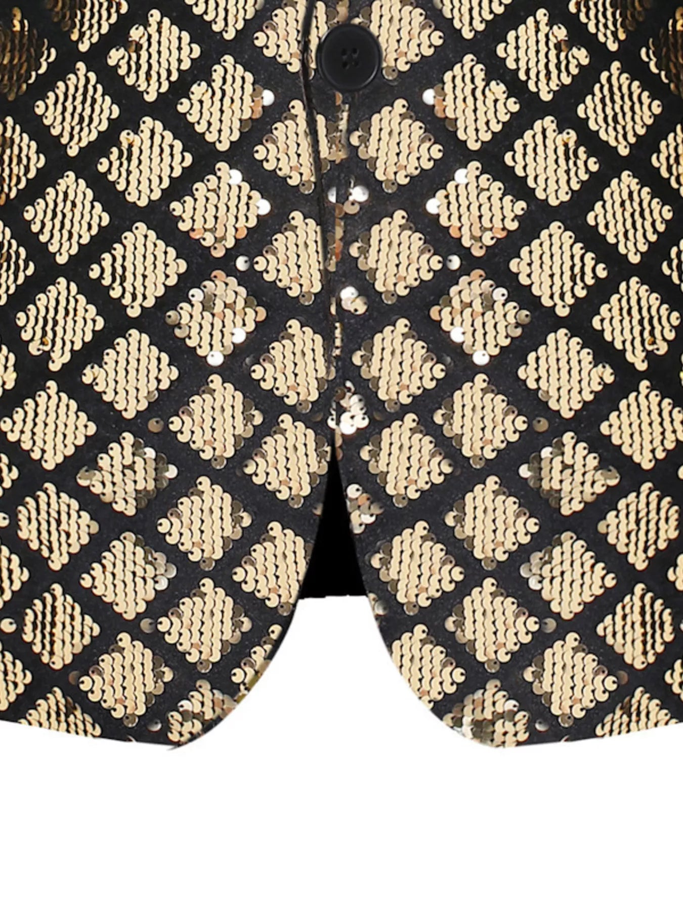 Men's Sequin One Button Blazer