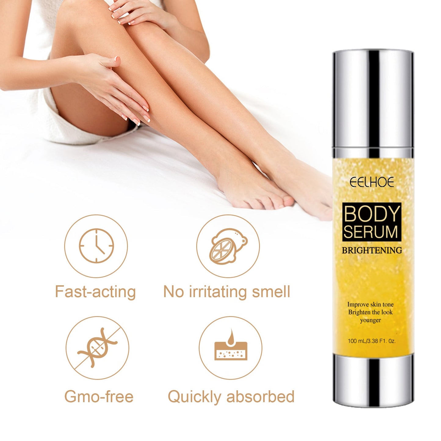 EELHOE Brightening Body Essence Joint Whitening, Removing Dark Spots, Brightening Skin, Hydrating And Moisturizing Skin Essence