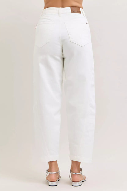 Judy Blue High-Waisted Rigid Magic Panel Barrel Jeans