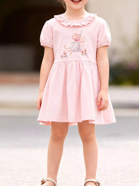 Children's Mouse Fairy Puff Sleeve Dress