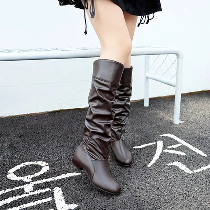 Slouch Block Heel Boots