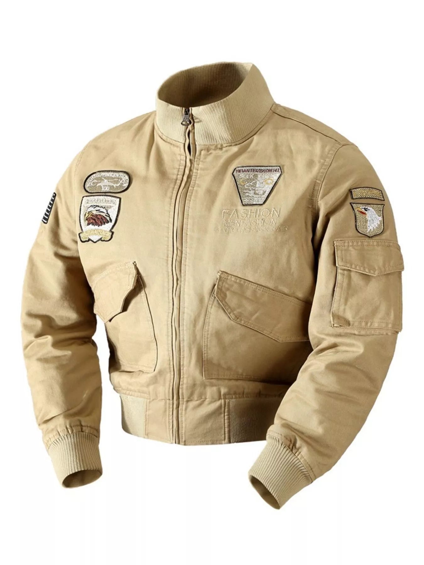 Men's Plus Size Zip Up Bomber Jacket
