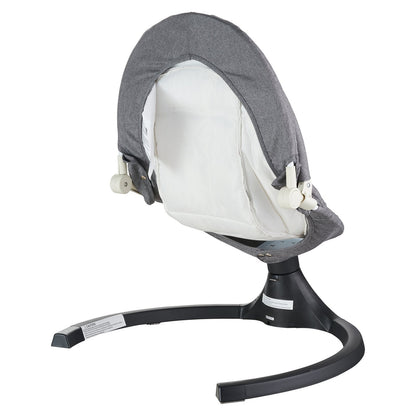 Baby Swing For Infants 5 Speeds 3 Seat Positions Remote Control Toy Bar 3 Toys