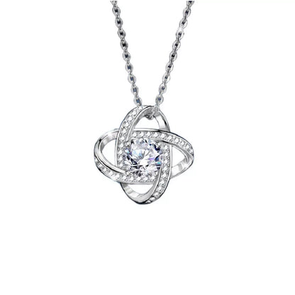 1 Carat Moissanite 925 Sterling Silver Pendant Necklace
