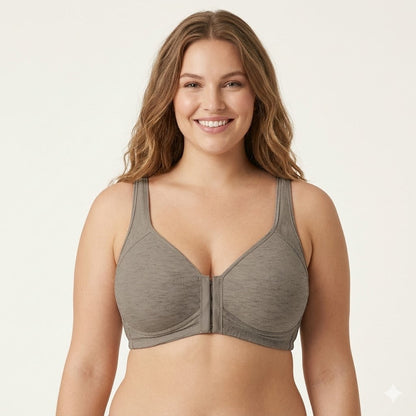 Adjustable Front Closure Push-Up Bra Wire-Free Cross-Back, Seamless & Side Support For Daily Wear, Spring-Summer ComfoMrt Breathable Everyday Breathable Everyday Womenswear Bridal Rider Basic Minimal