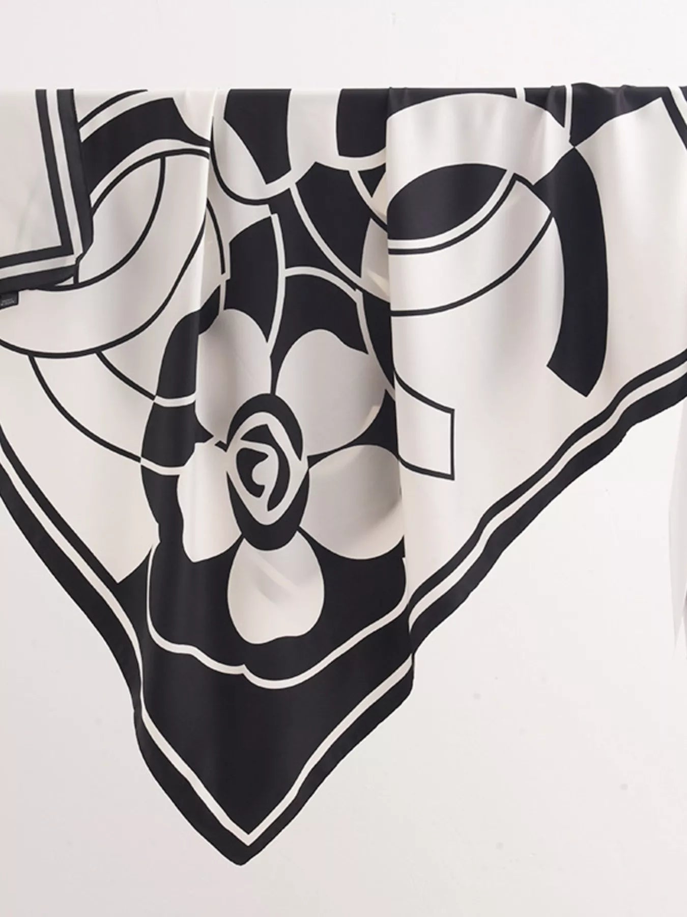 Square Flower Silk Scarf