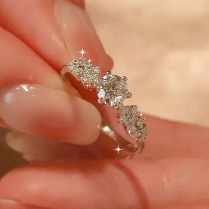 1 Carat 925 Sterling Silver Moissanite Ring