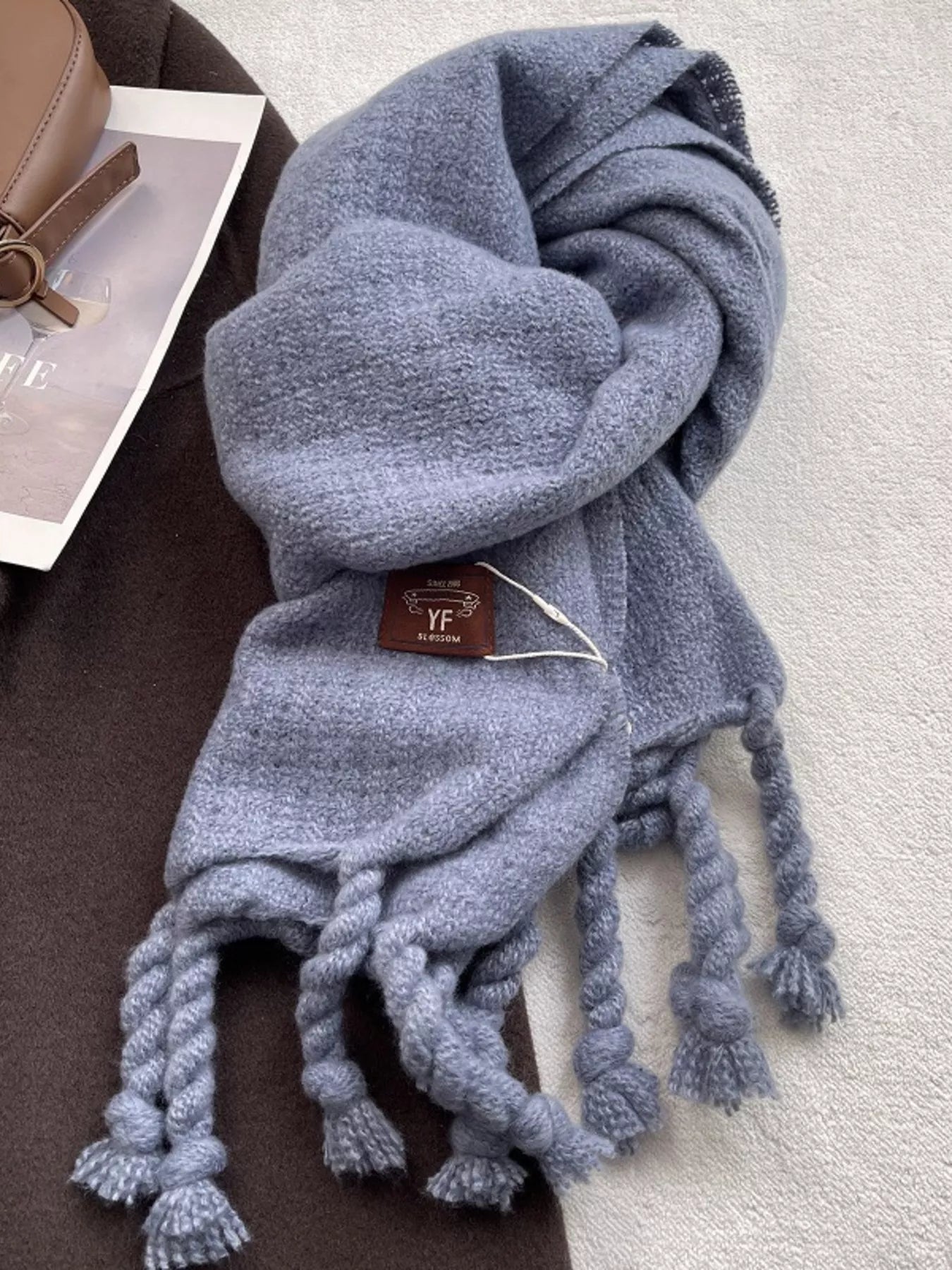 Knitted Tassel Scarf