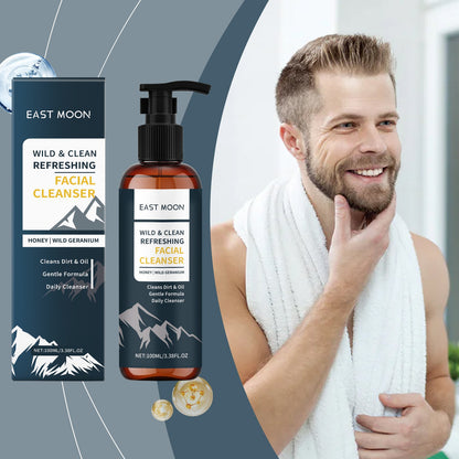 East Moon Nourishing Face Cleanse For Men, Gentle Cleansing Face Cleanser With Refreshing Oil Control