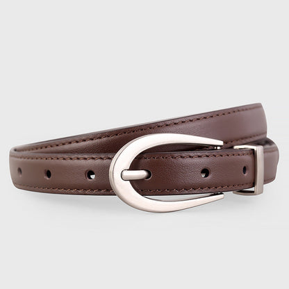 Leather Skinny Belt