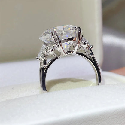 10 Carat Moissanite 925 Sterling Silver Ring