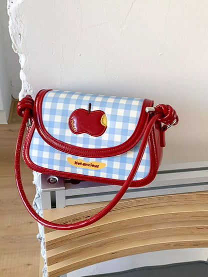 Apple Gingham Shoulder Bag