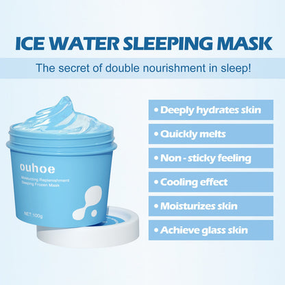 OUHOE Hydrating And Moisturizing Sleep Frozen Mask, Shrink Pores Brightens Skin, Refreshes And Moisturizes Spread Mask