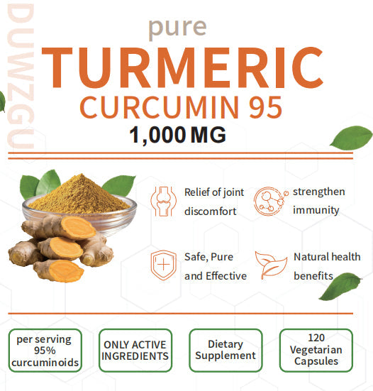 Pure Turmeric Curcumin 1000mg Supplement | Natural Wellness Support