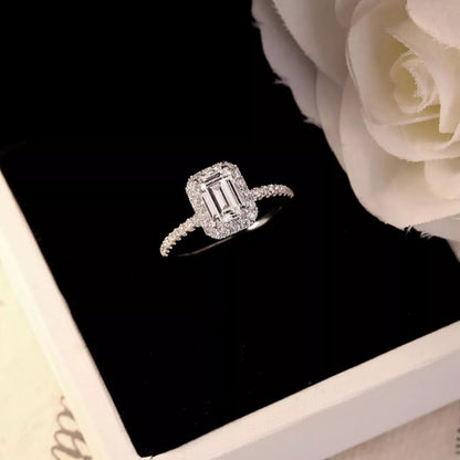1 Carat Moissanite 925 Sterling Silver Ring